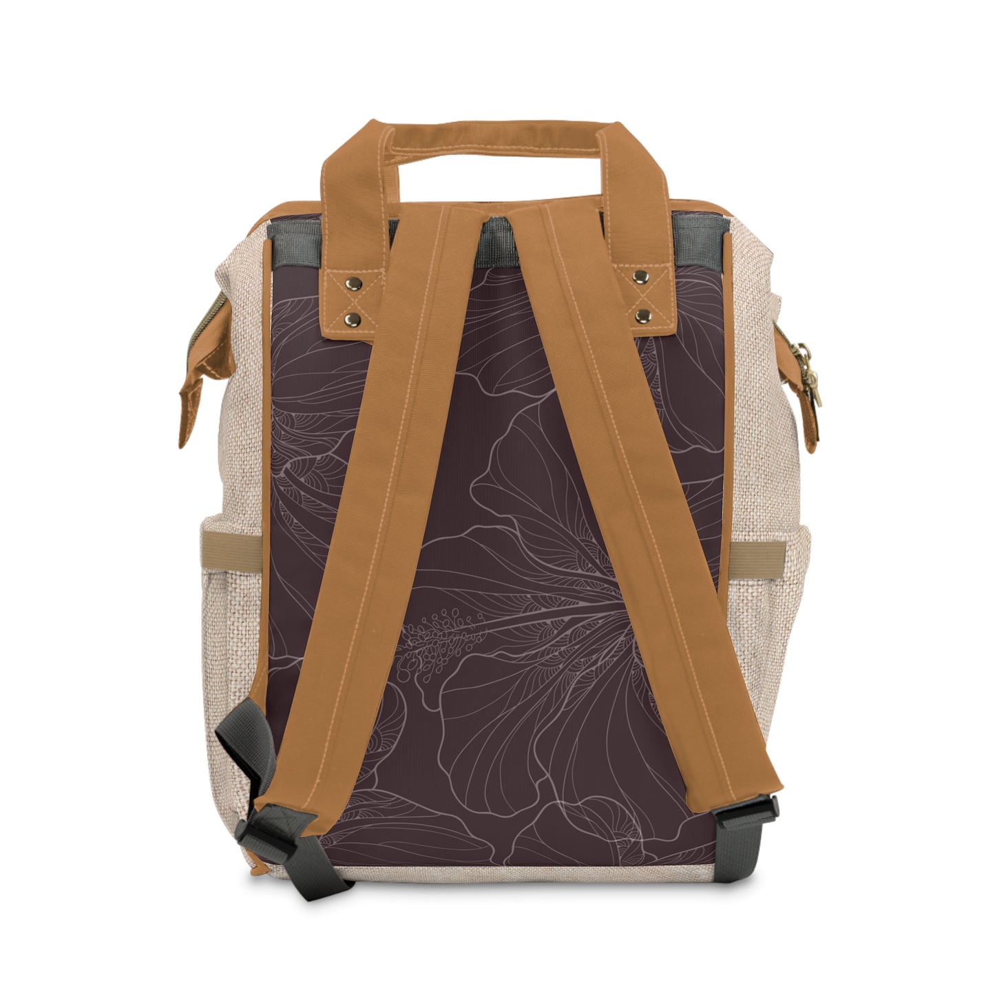 Multifunctional Diaper Backpack in HIBISKUS