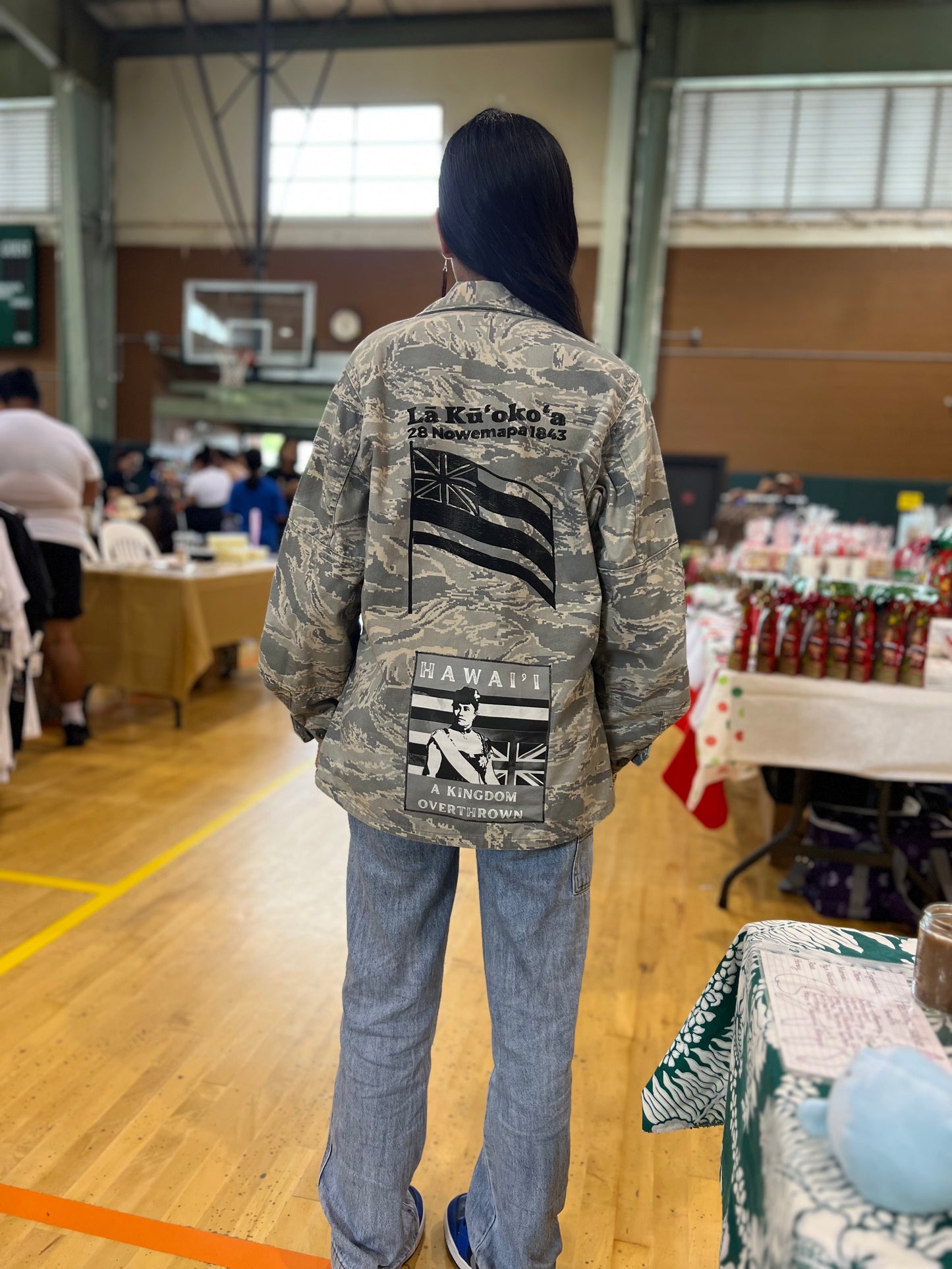 A Kingdom Overthrown ARMY JACKET featuring LĀ KŪʻOKOʻA stamp
