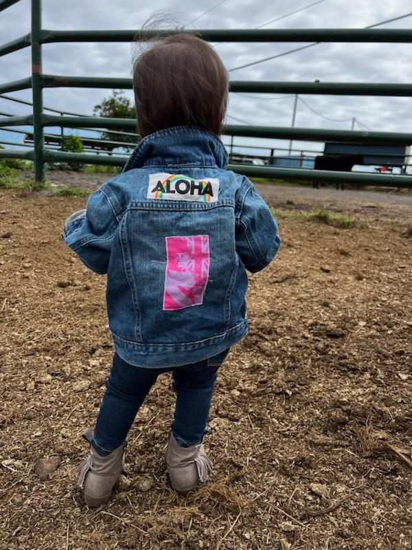 Lili’uokalani Keiki Jacket w/ pulelehua detail