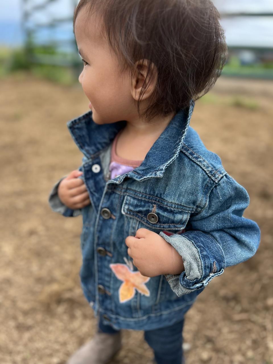 Lili’uokalani Keiki Jacket w/ pulelehua detail