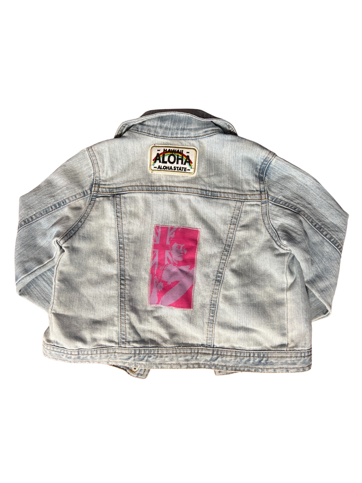 LILI’UOKALANI COLOR BLOCK JEAN JACKET