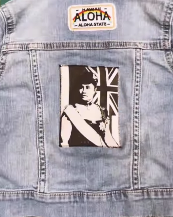 LILI’UOKALANI COLOR BLOCK JEAN JACKET