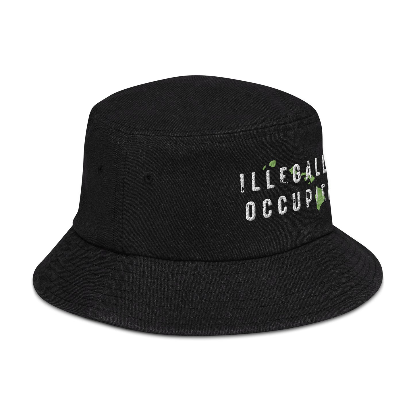 ILLEGALLY OCCUPIED Denim Bucket Hat