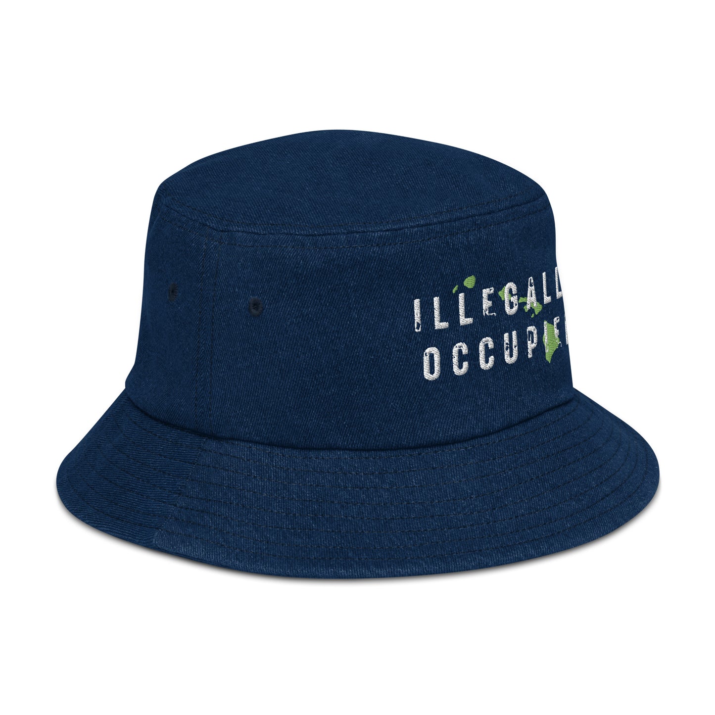 ILLEGALLY OCCUPIED Denim Bucket Hat