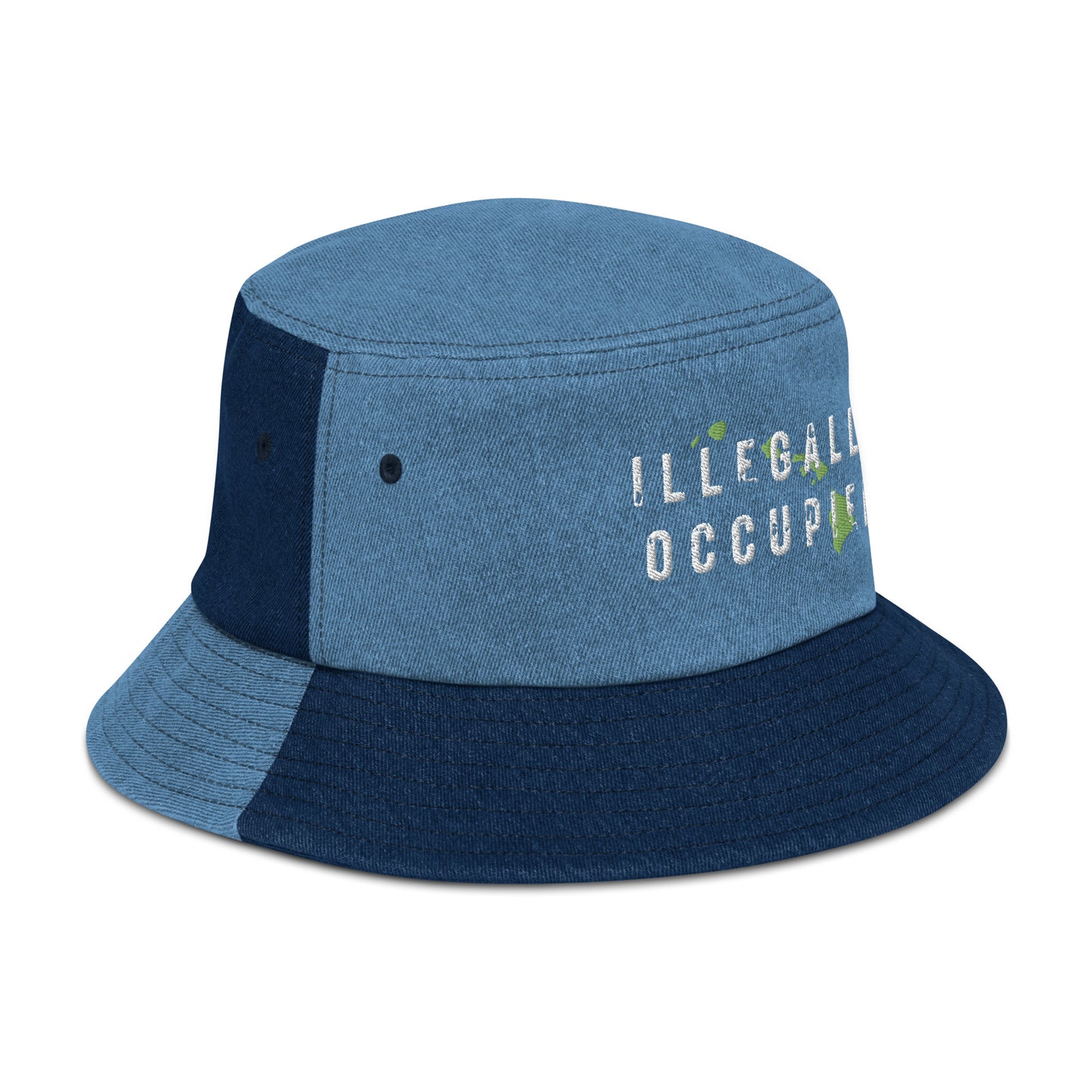 ILLEGALLY OCCUPIED Denim Bucket Hat