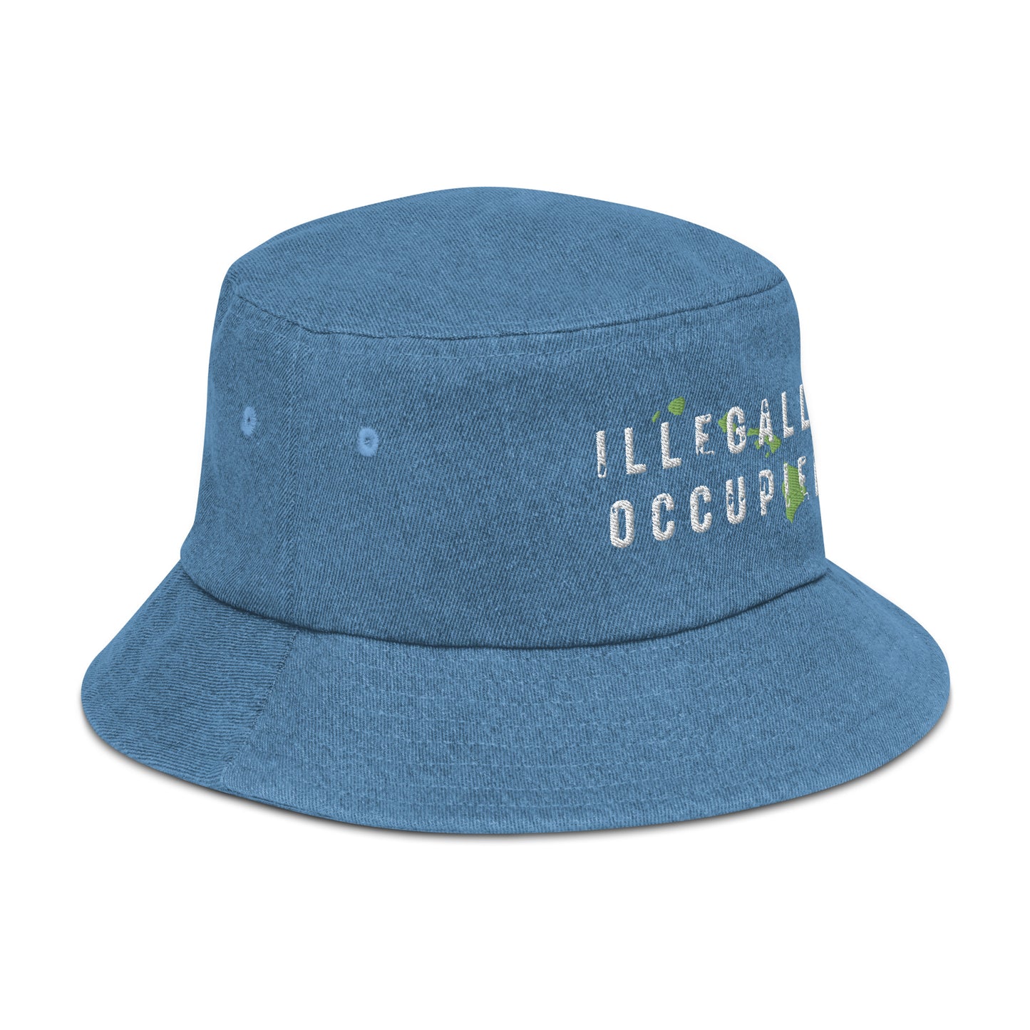 ILLEGALLY OCCUPIED Denim Bucket Hat