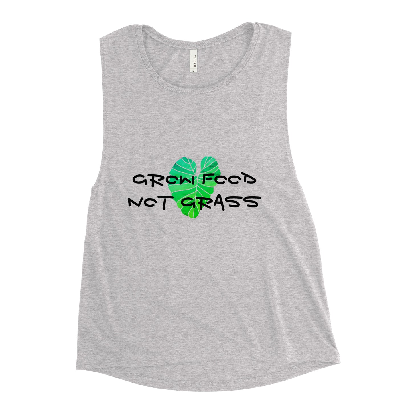GROW FOOD, NOT GRASS WAHINE Muscle Tank