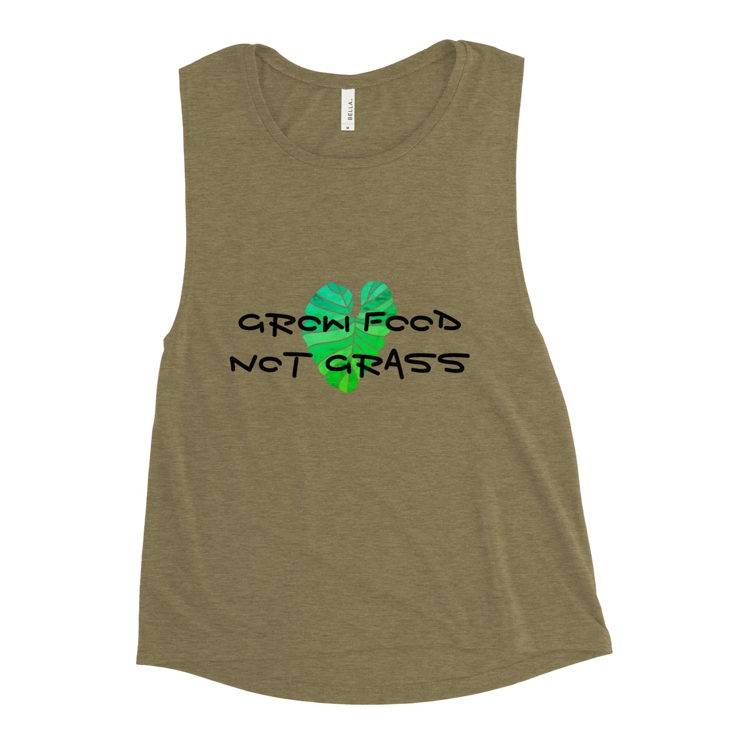 GROW FOOD, NOT GRASS WAHINE Muscle Tank