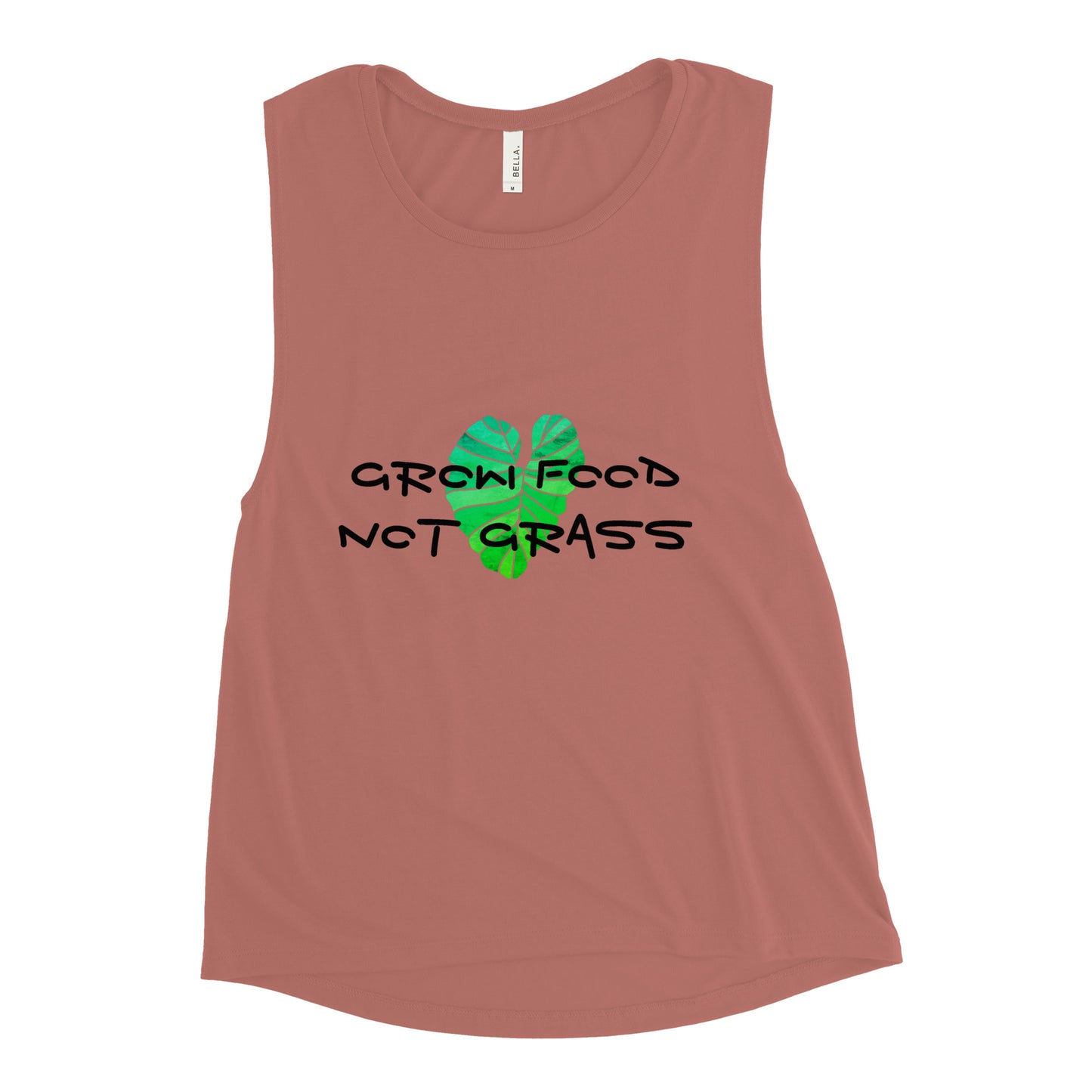 GROW FOOD, NOT GRASS WAHINE Muscle Tank
