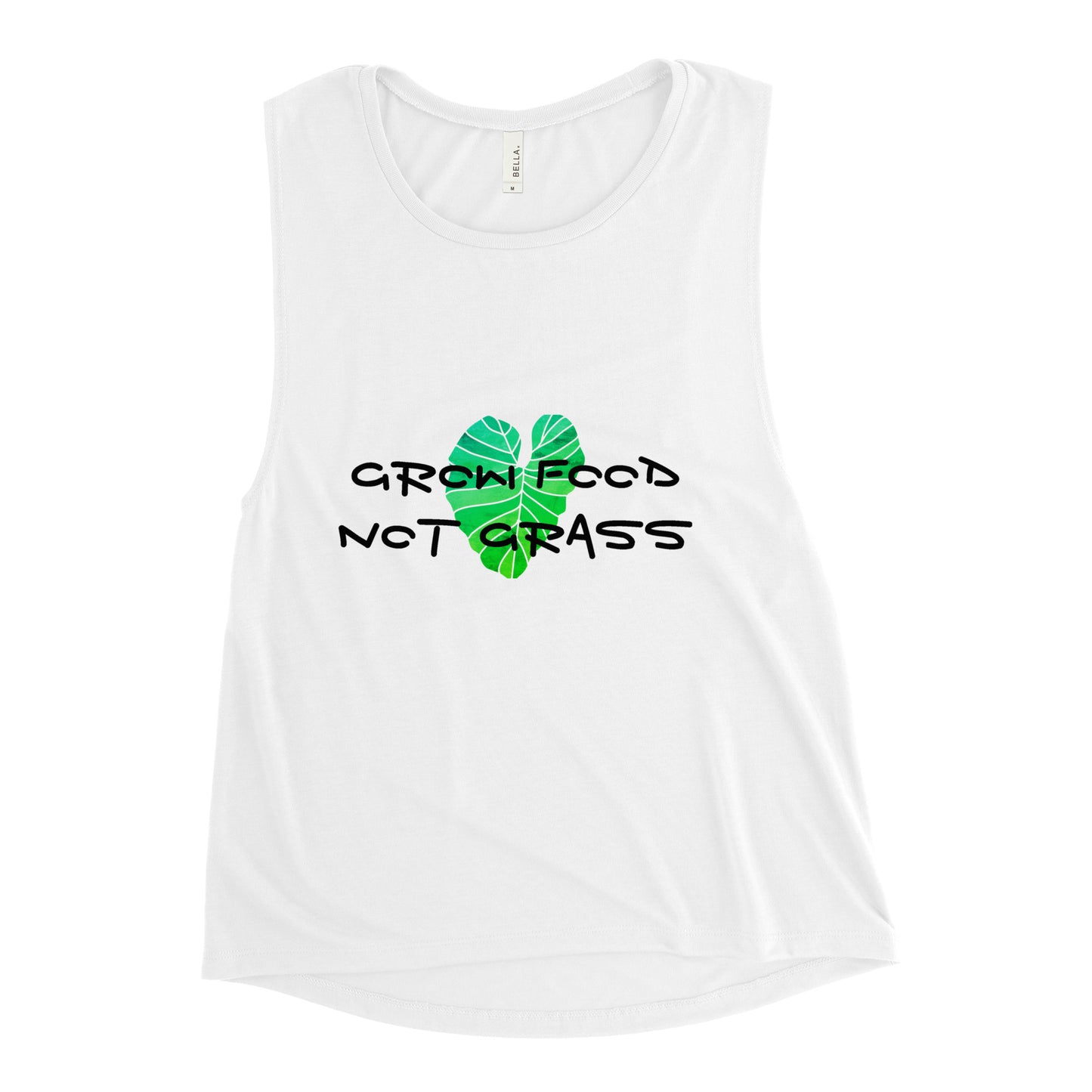 GROW FOOD, NOT GRASS WAHINE Muscle Tank