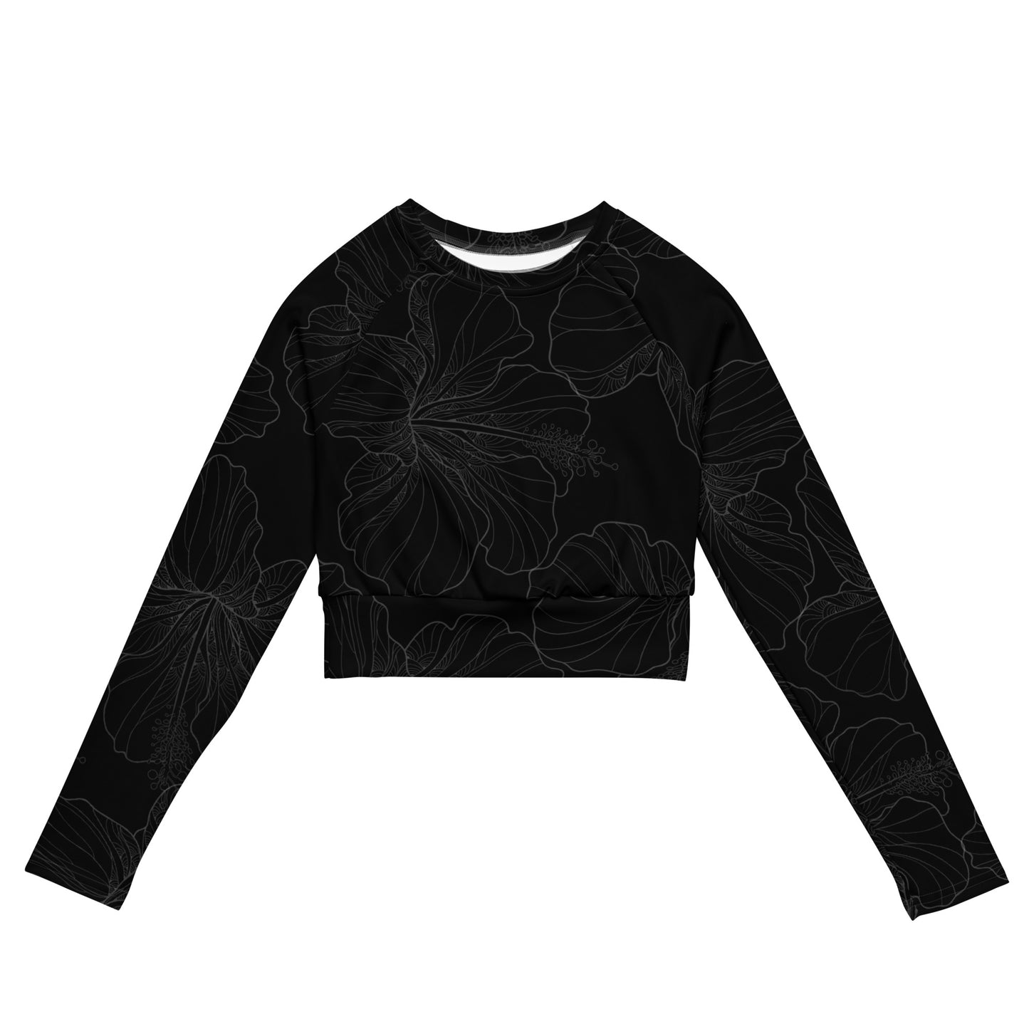 WAIPIʻO LONG-SLEEVE CROPPED TOP