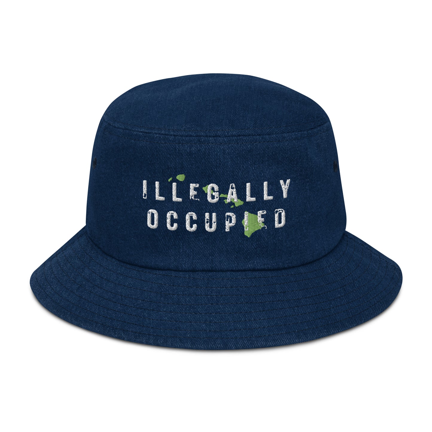 ILLEGALLY OCCUPIED Denim Bucket Hat