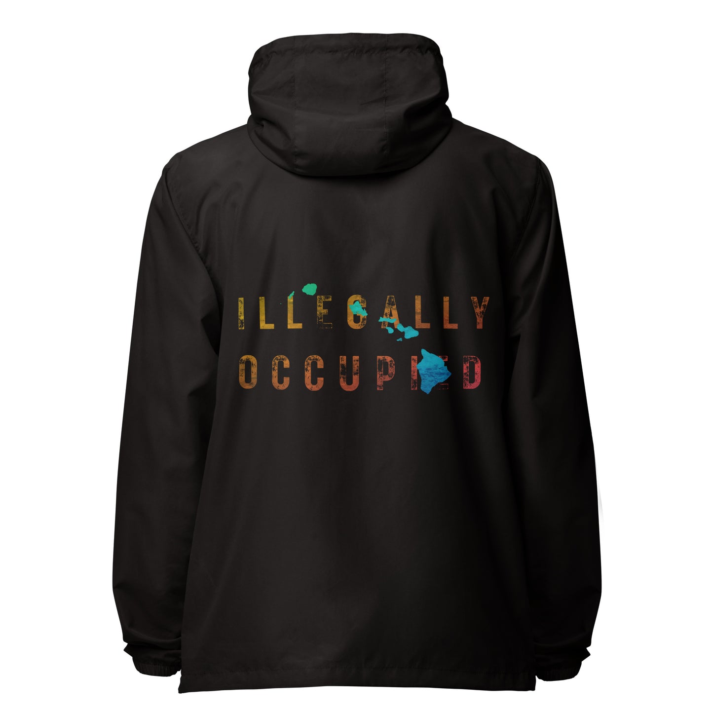 ILLEGALLY OCCUPIED ISLANDS Unisex lightweight zip up windbreaker