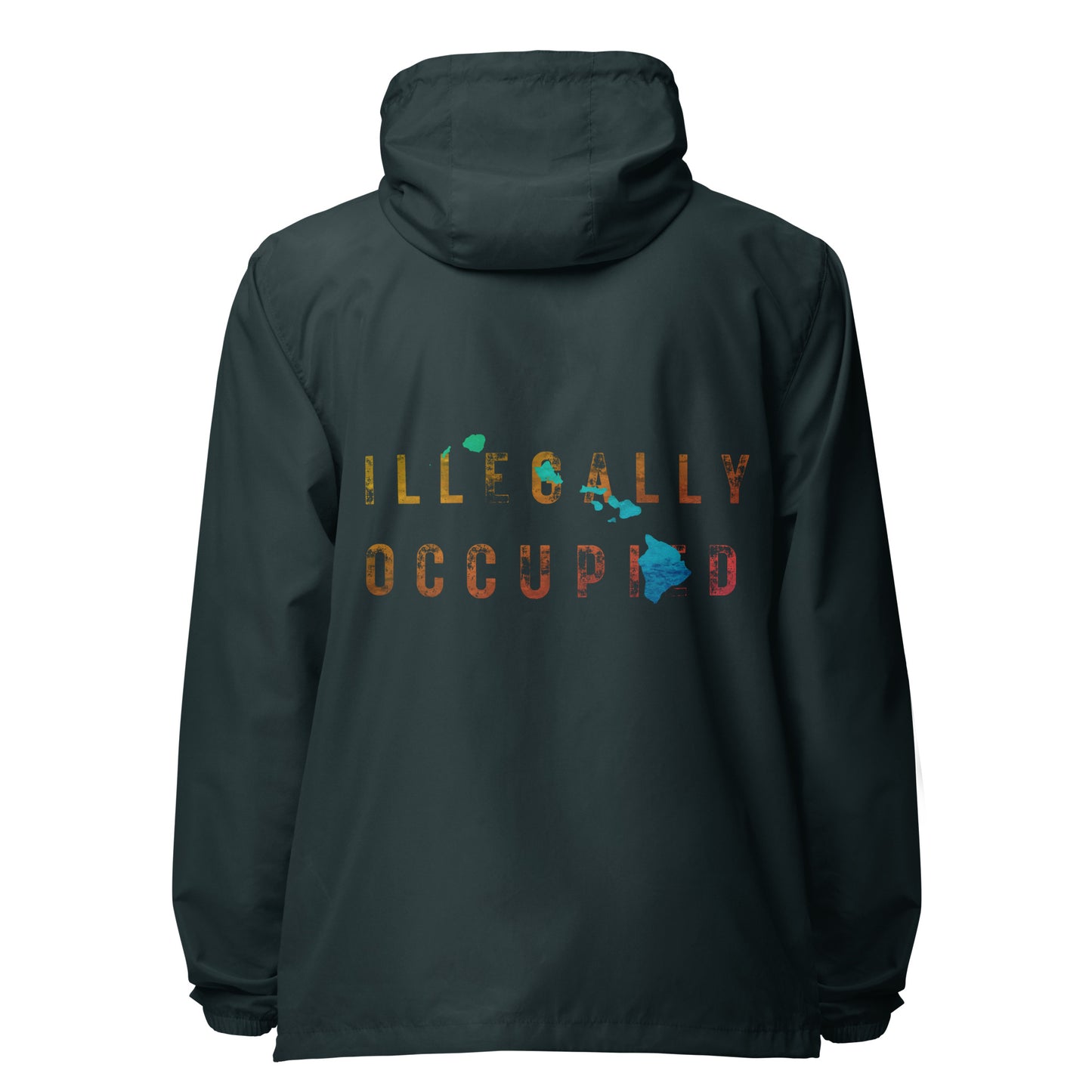 ILLEGALLY OCCUPIED ISLANDS Unisex lightweight zip up windbreaker