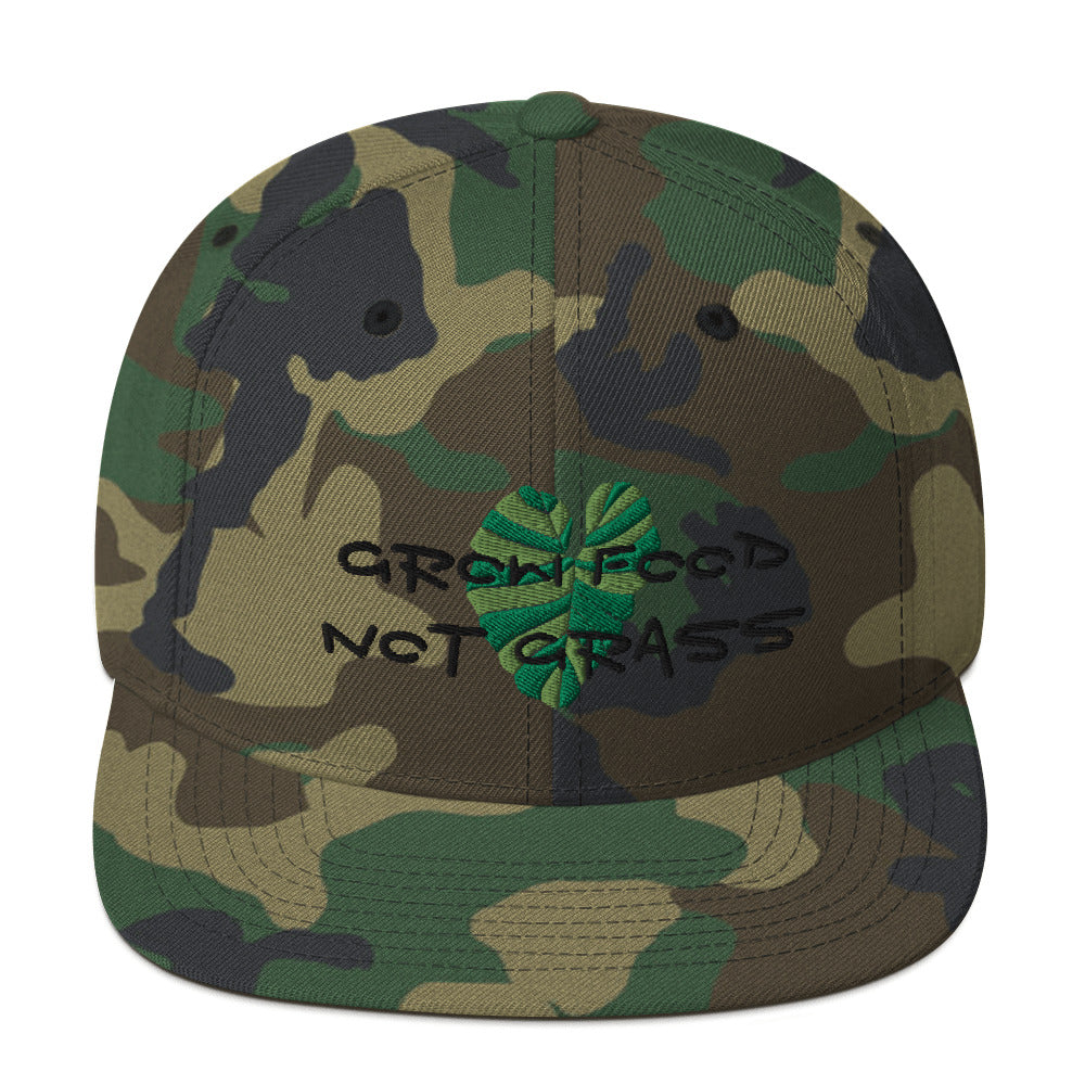 GROW FOOD NOT GRASS Snapback Hat
